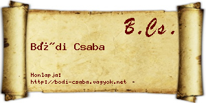 Bódi Csaba névjegykártya